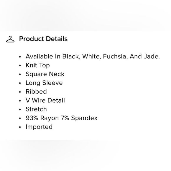 Anaya Ribbed Top - White/ NWOT - Picture 3 of 5